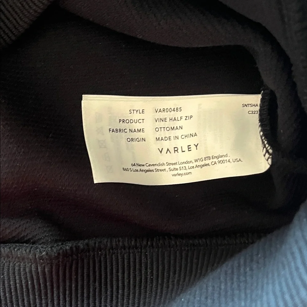 Varley Vine Half Zip Ottoman Rib Pullover with Gold Accents - Picture 6 of 9